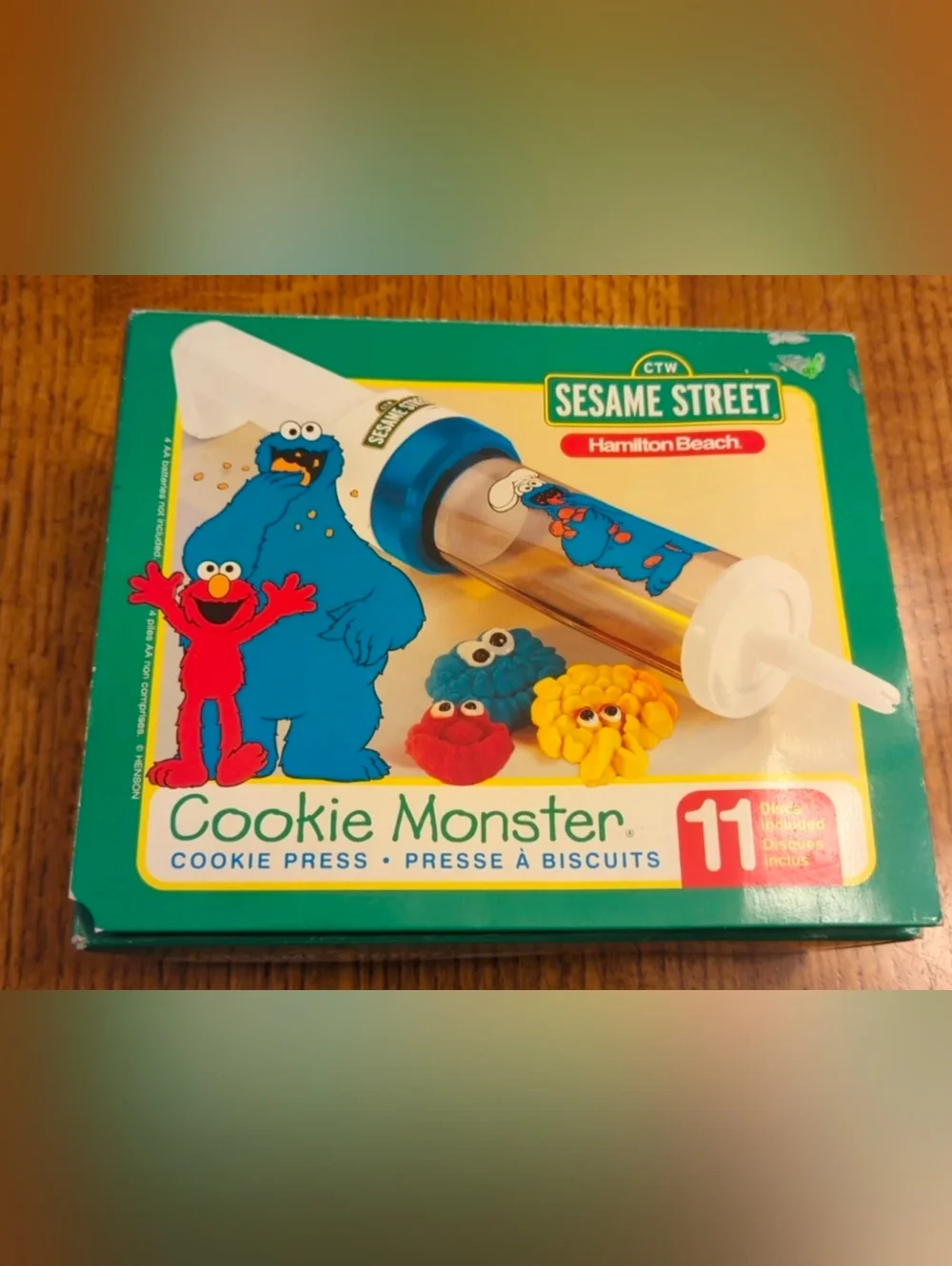 Sesame Street Cookie Monster Cookie Press Hamilton Beach Motorized Vintage 1998